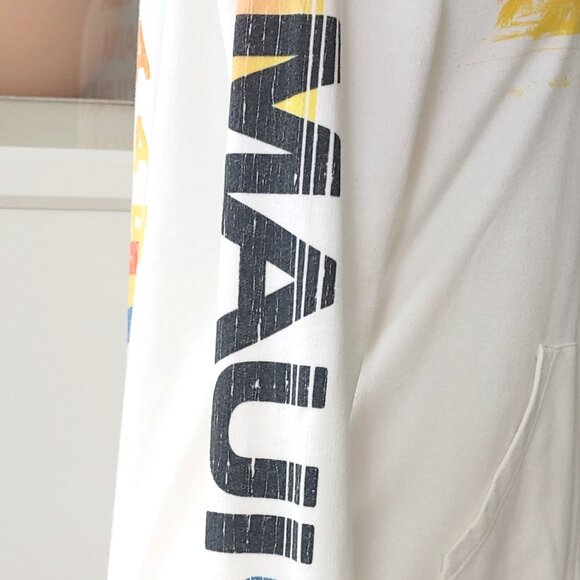 FOREVER21 Maui Beach Rainbow Zip Up Hoodie - Size Large - Picture 6 of 6